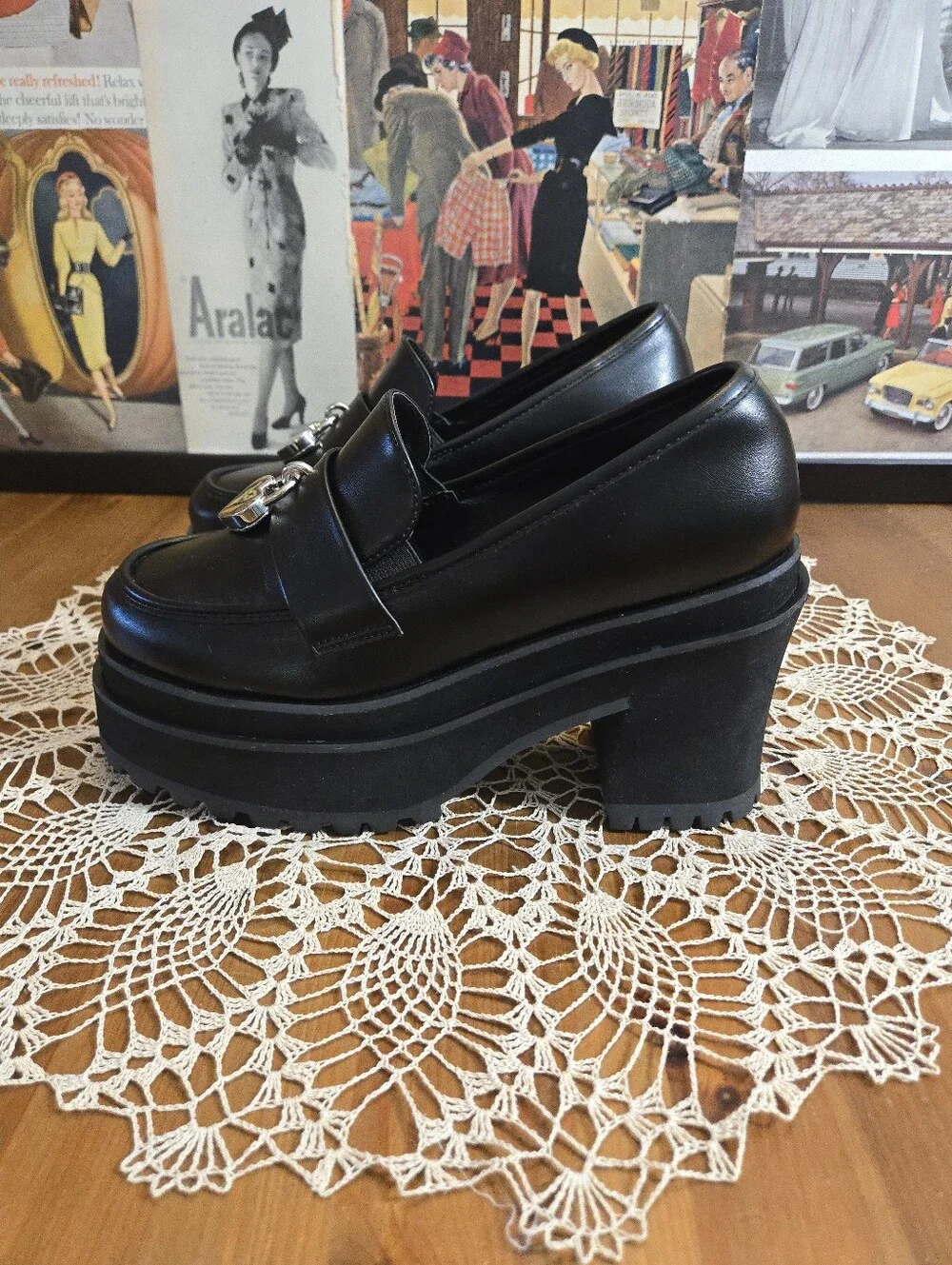 Foxblood Sabrina Black Platform Loafer Chunky  Women’s Shoes ✨️See Size Note✨️